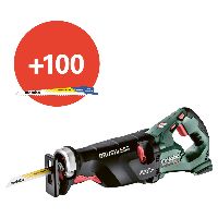 METABO Akku-Säbelsäge SSEP&nbsp;18&nbsp;LTX&nbsp;BL&nbsp;MVT inklusiv 100 Säbelsägeblätter S611VF/BIM