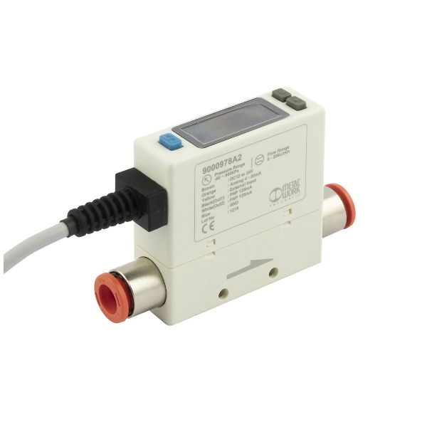 Průtokoměr „FLUX 0“, 0 … 200 Nl/min, Ø 8 mm, 4 … 20 mA
