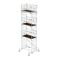 SG 1,35 x 2,45 m gördülőállvány mozgógerendával és dupla platformmal Platform magassága 7,74