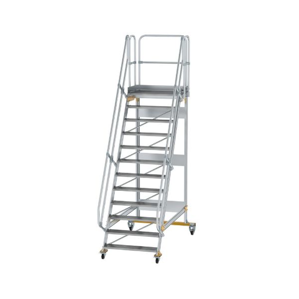 Ploščadne stopnice, premične 60° Širina stopnice 1000 mm 12 stopnic