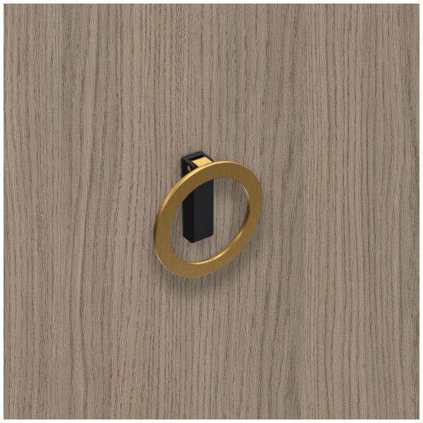 Hettich Poignée Campli Or Optique / noir 32 mm