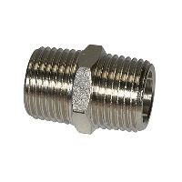 Dvojitá závitová spojka G 1 vnější G 1 vnější SW 41, mosaz poniklovaná