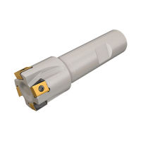 T490 ELN D.75-3-W.75-08 90°-Schaftfräser für tangential montierte Wendeschneidplatten mit 4 wendelförmigen, 8 mm langen Schneidkanten