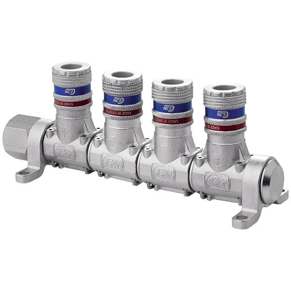 eSafe Multi-Link system with steel safety coupling 2 ISO B, Number of distributor sockets: 4