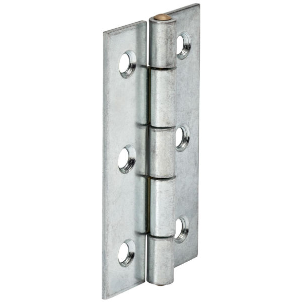 Scharnier schmal verzinkt blau gelocht