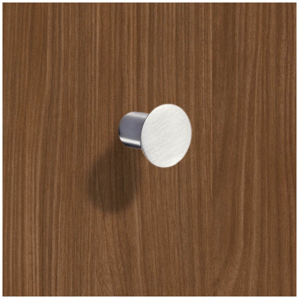 Hettich Bouton Danum ø 25 mm Acier inoxydable brossé