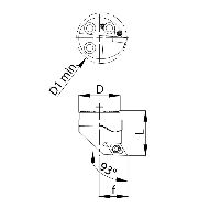 Vyměnitelná řezací hlava Ø 20 – SDUCL – DC..11 T3..vlevo / f=13 / 93°