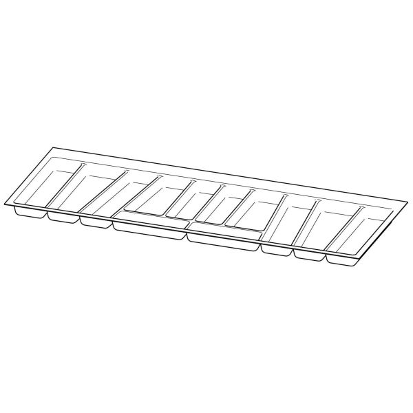 Hettich OrgaTray 740 Range-couverts 450x1200 mm argent