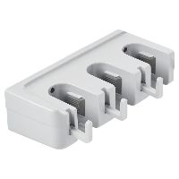 Stiel- und Gerätehalter lichtgrau 3-teilig