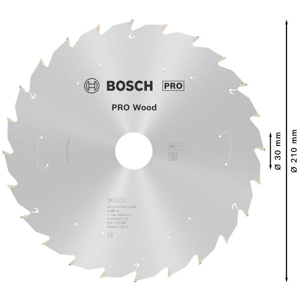 BOSCH PRO Wood cordless circular saw blade 210x1.7x30mm T24