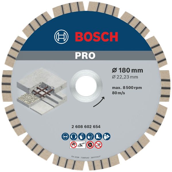 BOSCH PRO Concrete Diamanttrennscheibe, 180x22.23 mm