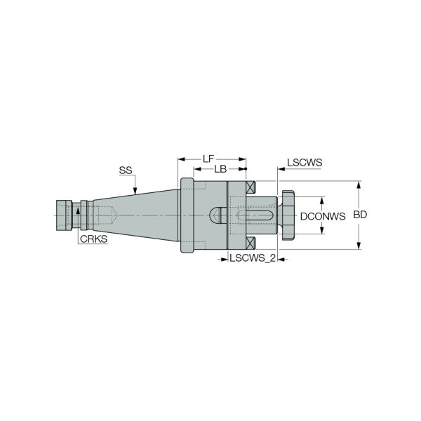 DIN2080 50 SEMC 27X 55 DIN 2080 : DIN 6358 porte-fraise combiné.