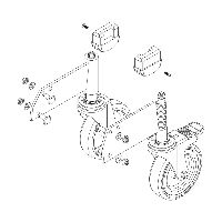 Görgőkészlet antisztatikus, elektromosan vezetőképes