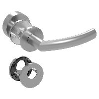 Qolibri Slidebloc® ultra Garniture mixte de porte 1003 rosaces rondes inox mat