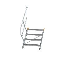 Escalier 45° largeur de marche 800 mm 4 marches aluminium strié