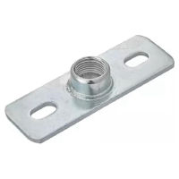 2Loch Grundplatte rundumgeschweisst rostfrei A2