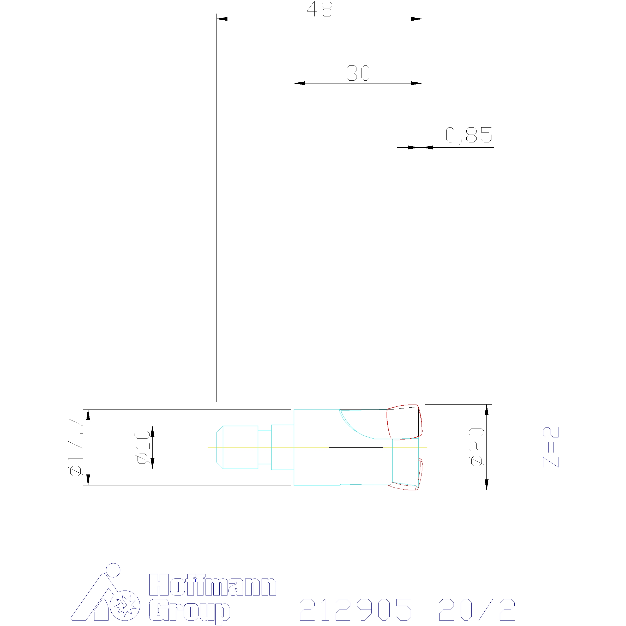 Fréza pro vysoké posuvy FeedKing se závitem, pro vyměnitelné břitové destičky XD..