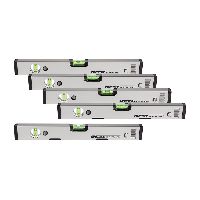 HOLEX Vorteilspack Aluminium-Wasserwaage mit Magnet, 5 Stück