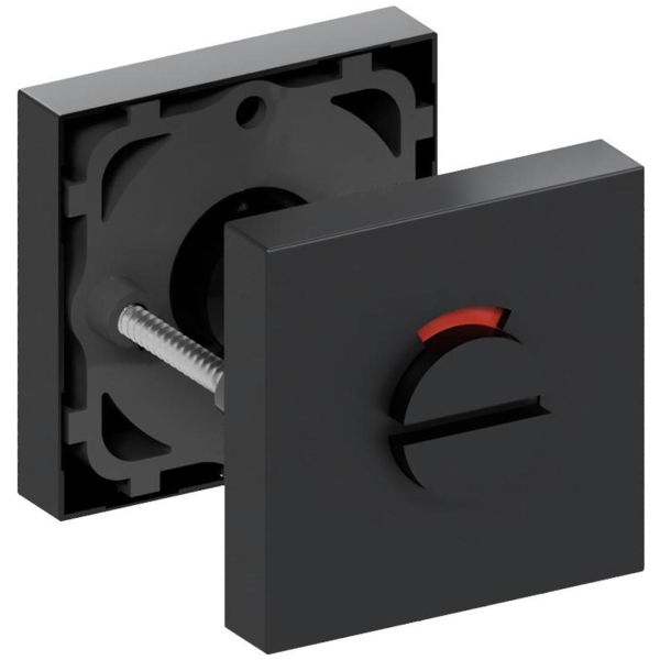 scoop Schlüsselrosette eckig schwarz 54x54x9,5 blind