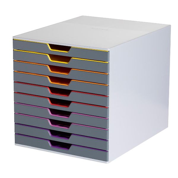 VARICOLOR® drawer box, Number of compartments: 10