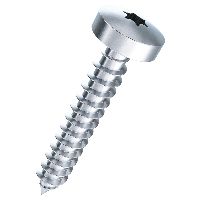 Vis à tôle à tête plate six lobes internes ISO 14585C-acier zingué bleu