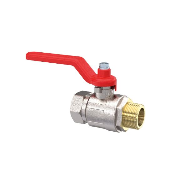 Krogelni ventil standardna izvedba, ročni vzvod, IG/AG, niklirana medenina, G 1/2