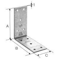 Connettore angolare SST acciaio zincato a caldo ABB40390 93x93x40x3