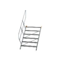 Schody 45° šířka nášlapů 1000 mm 6 stupňů hliníkové žebrování