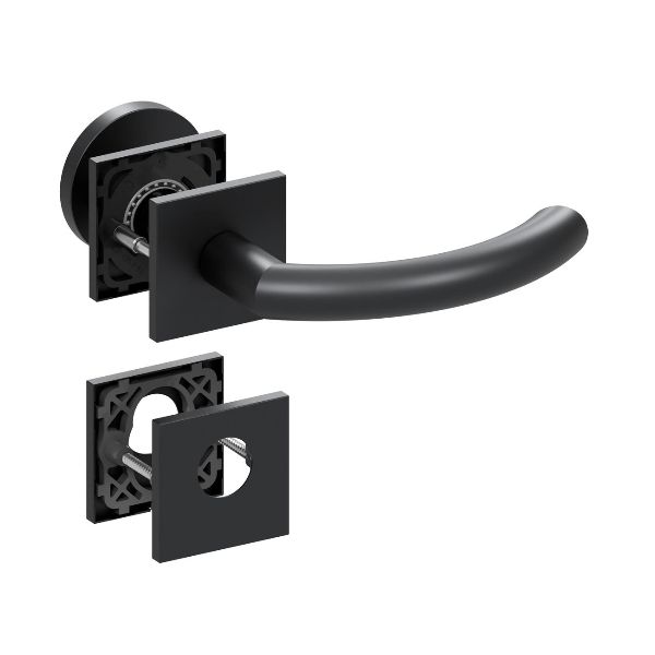 Qolibri Pullbloc® ultra Wechselgarnitur 1085 Quadratrosetten Black satin