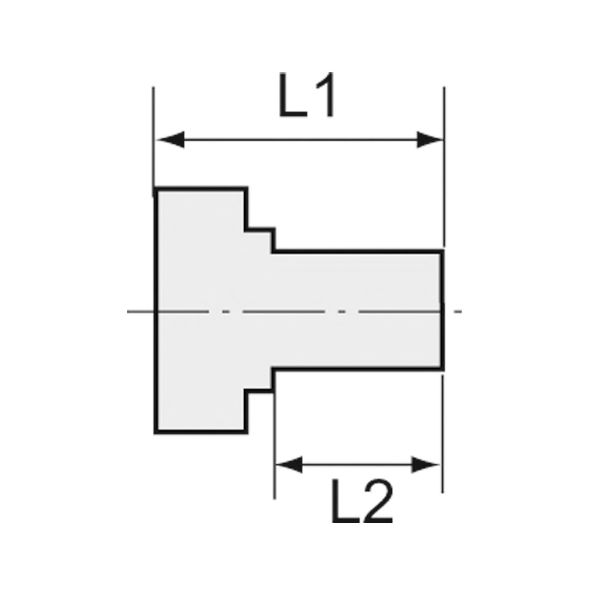 Reduziernippel lang, G 1 1/2 außen G 2 innen SW 70, Messing vernickelt