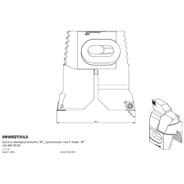 Synchro-Wendeplattenhalter 90° ST7 / CC.. 12 04 ..