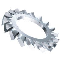 Rondelle elastiche esternamente dentato DIN 6798 forma A-acciaio per molle zincato blu