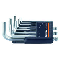 Jogo de chaves Allen sextavadas, com cabeça esférica cromado, Número de chaves de parafusos: 9