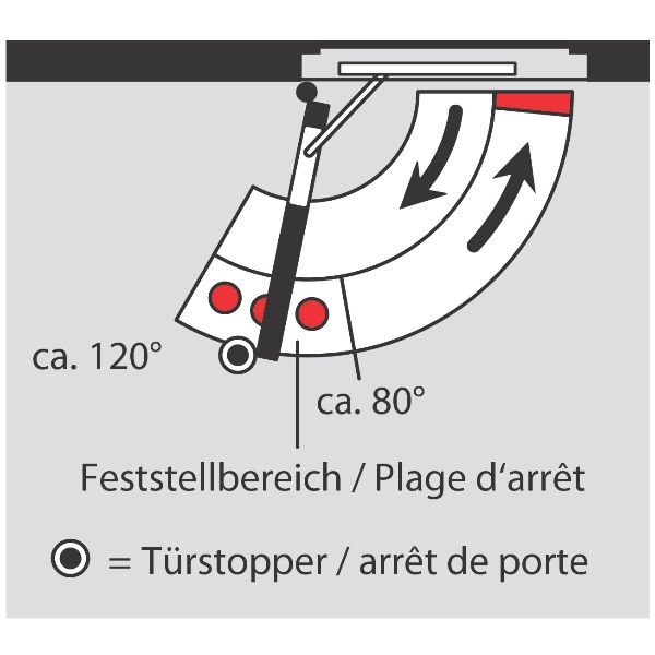 dormakaba Gleitschiene G 96 EMF links