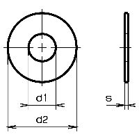 Rondelle spessore 1/2, acciaio zincato, blu