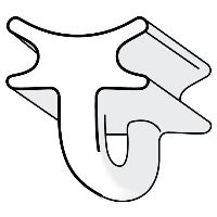 Glissoir pour rail de rideau blanc œillet longitudinal