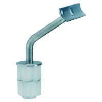 Tête de poteau coudée inox