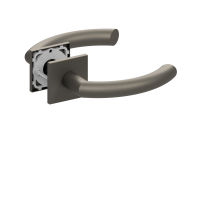 Qolibri Slidebloc® ultra Drückerpaar 1085 Quadratrosetten Titan satin