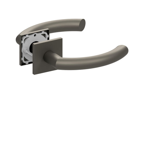 Qolibri Slidebloc® ultra Paire de poignées 1085 rosaces carrée Titan satin