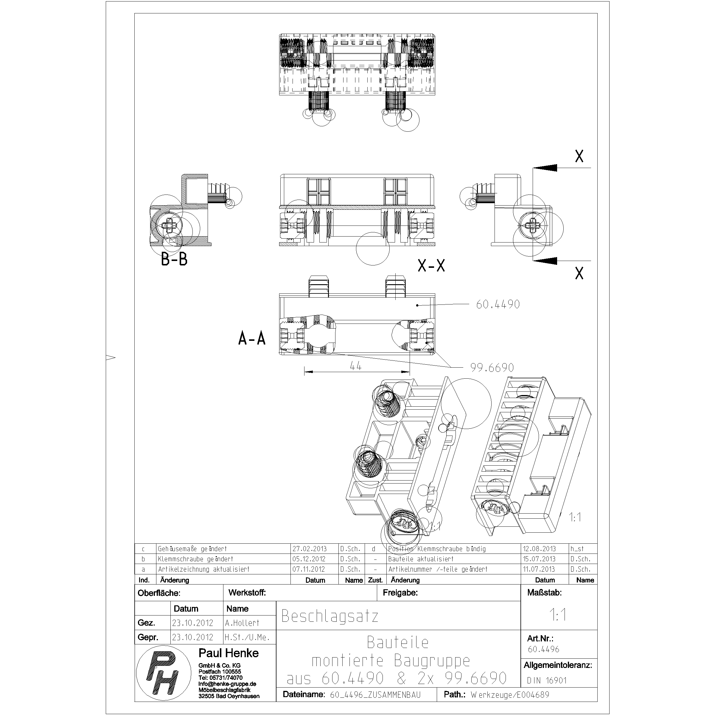 Fixation de cache partie latérale blanc