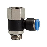 Raccord vissé en L « série bleue » pivotant, M5 i./a., max. 15 Ø6 mm