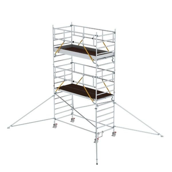 Rollgerüst SG 1,35 x 3,0 m mit Ausleger & Doppel-Plattform Plattformhöhe 4,47 m
