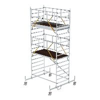 SG 1,35 x 2,45 m gördülőállvány mozgógerendával és dupla platformmal Platform magassága 4,66
