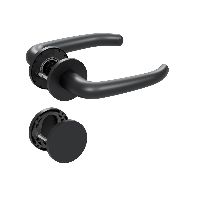 Qolibri Pullbloc® ultra Drückergarnitur 1103 Rundrosetten Black satin