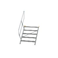 Schody 45° šířka podstupnice 1000 mm 5 stupňů hliníkové žebrování