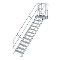 Schodišťový modul, vlnitý hliník 12 schodů