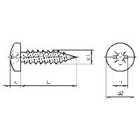 Linsen-Blechschrauben Z Spitze DIN 7981C-St zns C 4,2x16