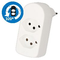 spina multipla maxADAPTturn girevole bianco