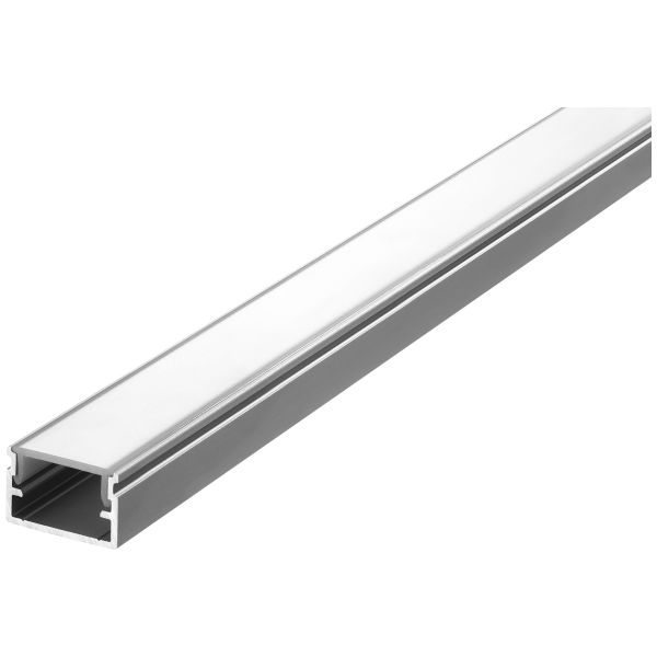 ledboX Aufbau-Profil 3 m mit Abdeckprofil opal