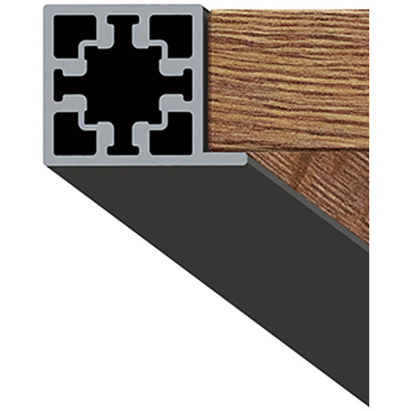 Hettich Bodenprofil Cadro 3000 mm schwarz matt